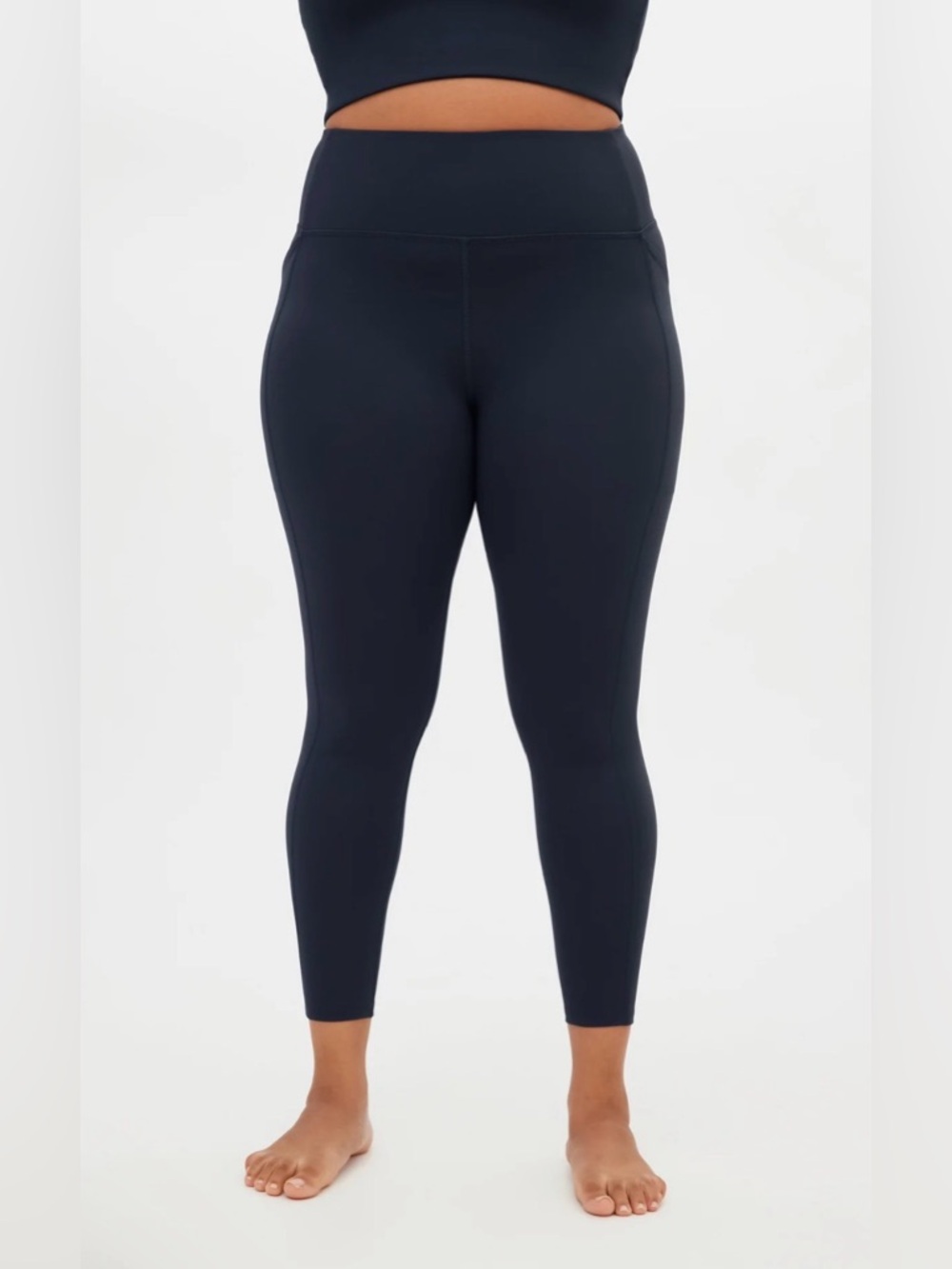 Girlfriend Collective Skyline Compressive Pocket Leggings High Rise Blue Large